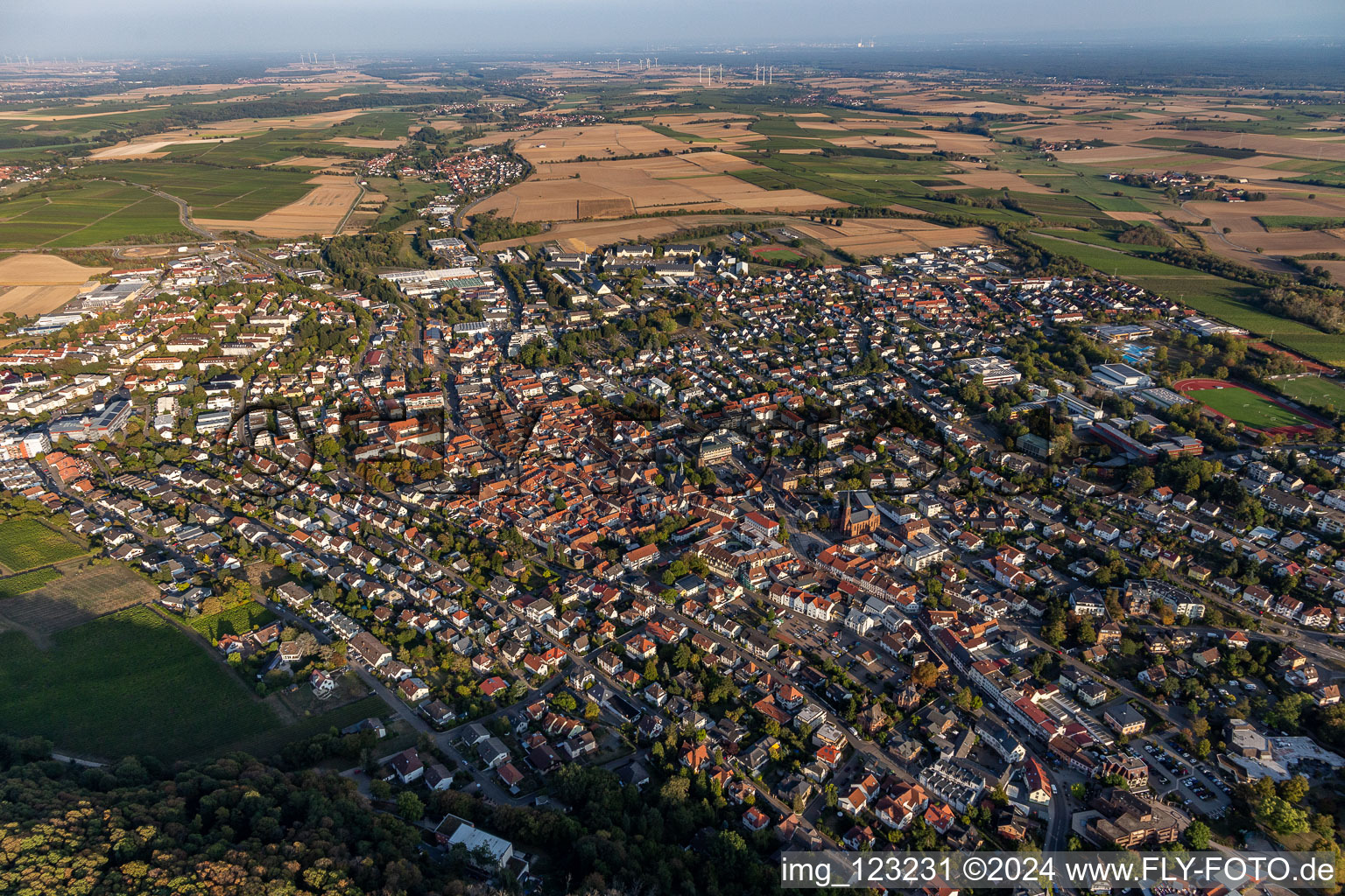 Bad Bergzabern dans le département Rhénanie-Palatinat, Allemagne vue du ciel