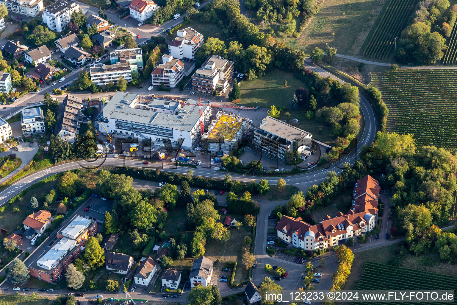 Vue aérienne de BioMed - clinique spécialisée en oncologie à Bad Bergzabern dans le département Rhénanie-Palatinat, Allemagne