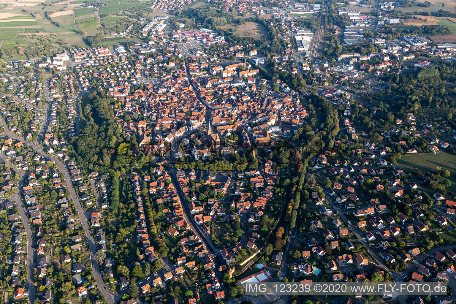 Photographie aérienne de Wissembourg dans le département Bas Rhin, France