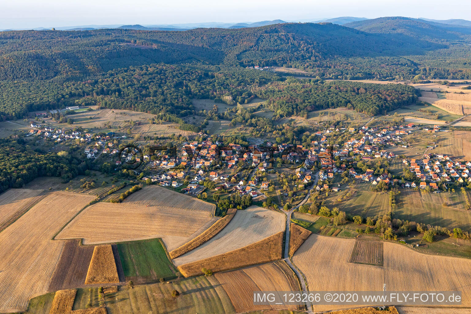 Lampertsloch dans le département Bas Rhin, France vue d'en haut