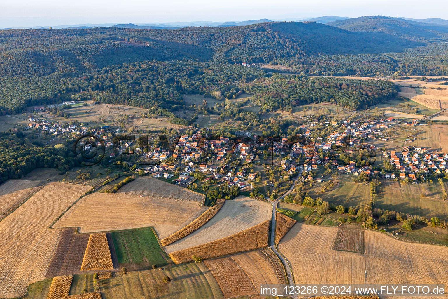 Lampertsloch dans le département Bas Rhin, France vue d'en haut