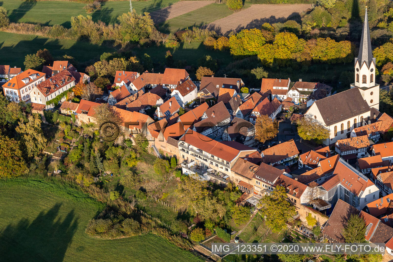Photographie aérienne de Vivre dans les remparts de la ville, Ludwigstr à Jockgrim dans le département Rhénanie-Palatinat, Allemagne