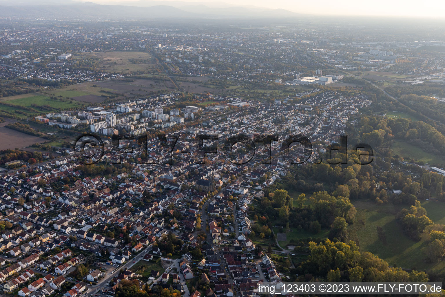 Photographie aérienne de Quartier Neureut in Karlsruhe dans le département Bade-Wurtemberg, Allemagne