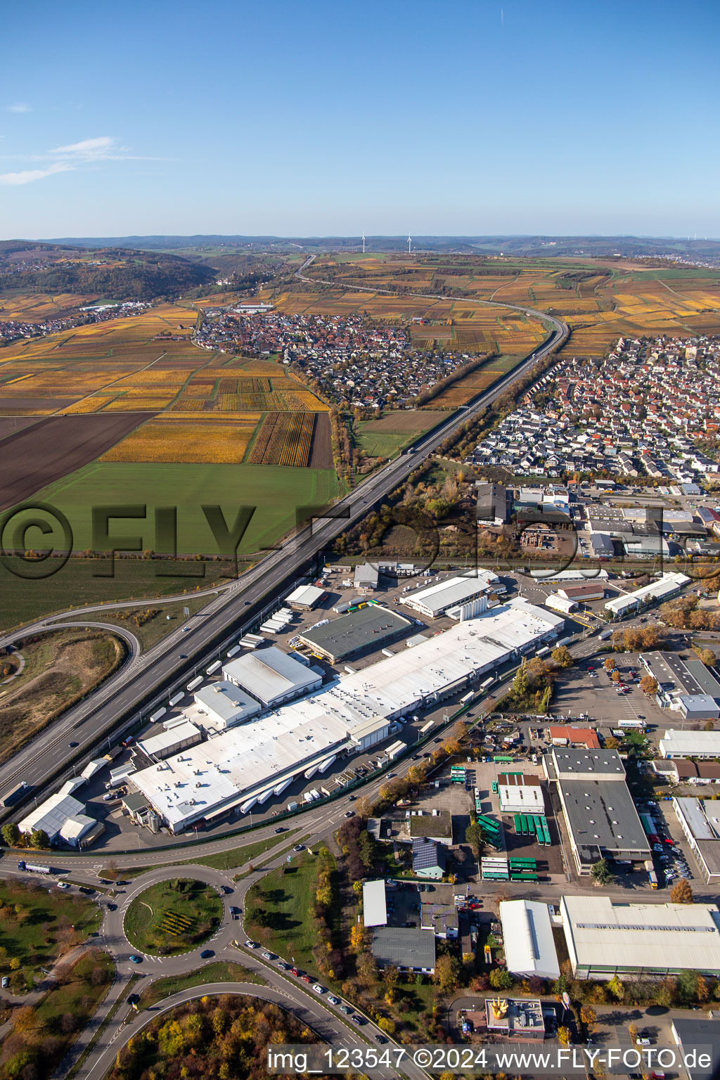 Locaux de l'usine Aafes Europa à Grünstadt dans le département Rhénanie-Palatinat, Allemagne d'en haut