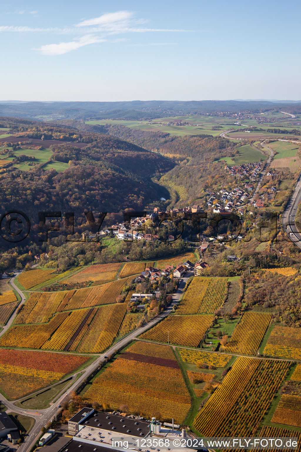 Neuleiningen dans le département Rhénanie-Palatinat, Allemagne vue d'en haut