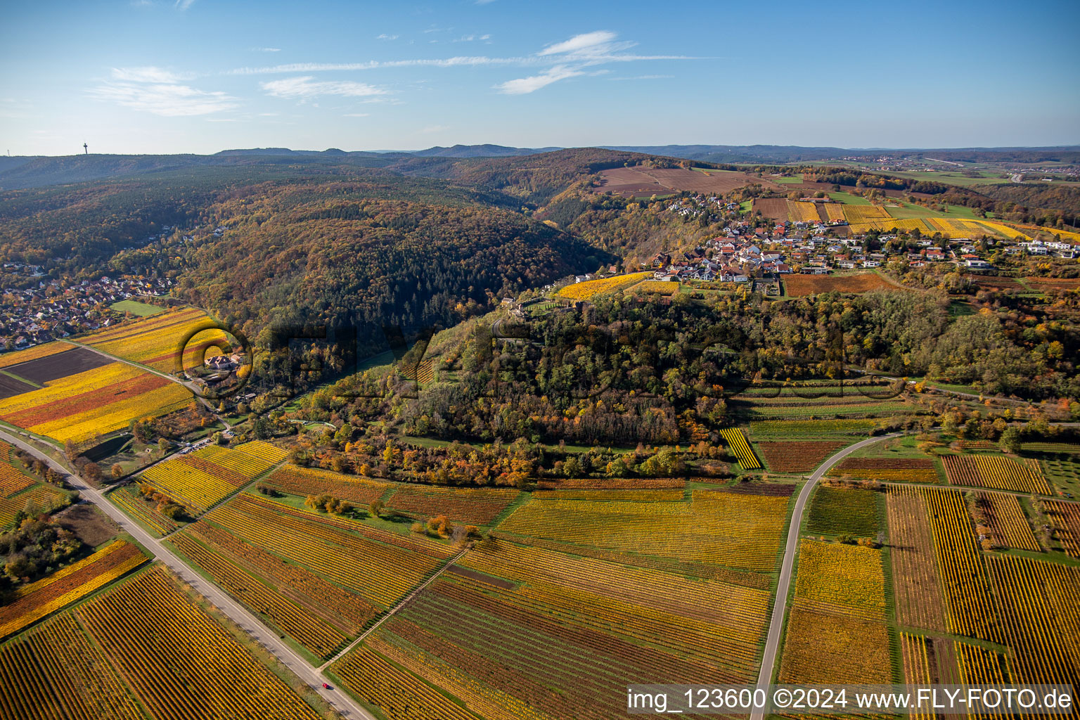 Vue aérienne de Battenberg dans le département Rhénanie-Palatinat, Allemagne