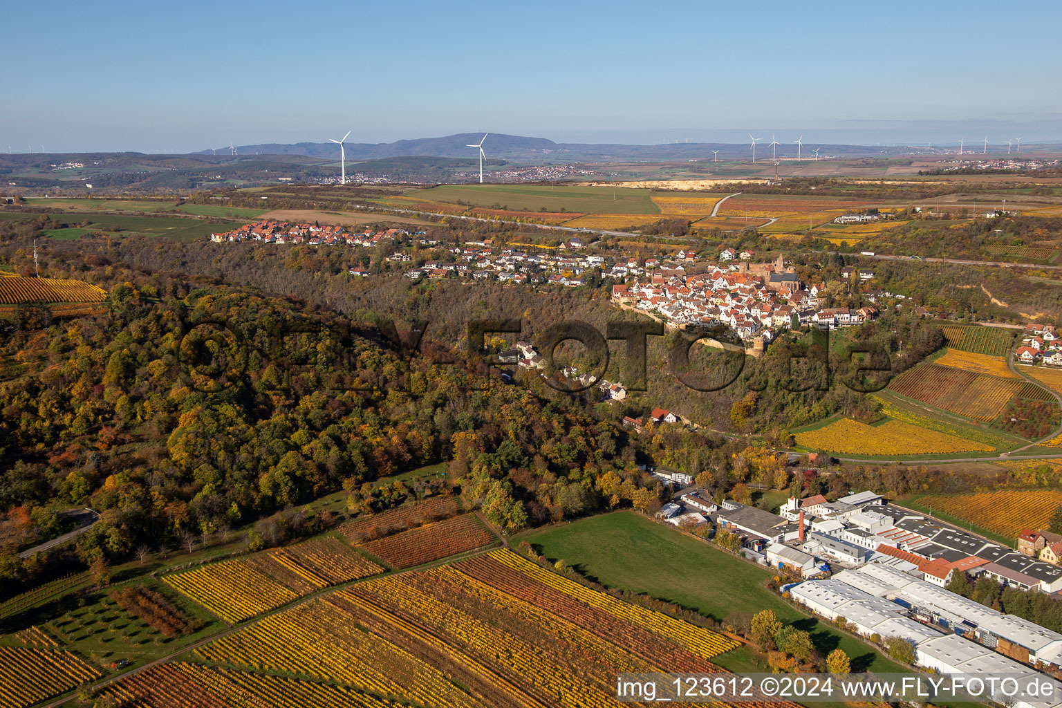 Neuleiningen dans le département Rhénanie-Palatinat, Allemagne d'un drone