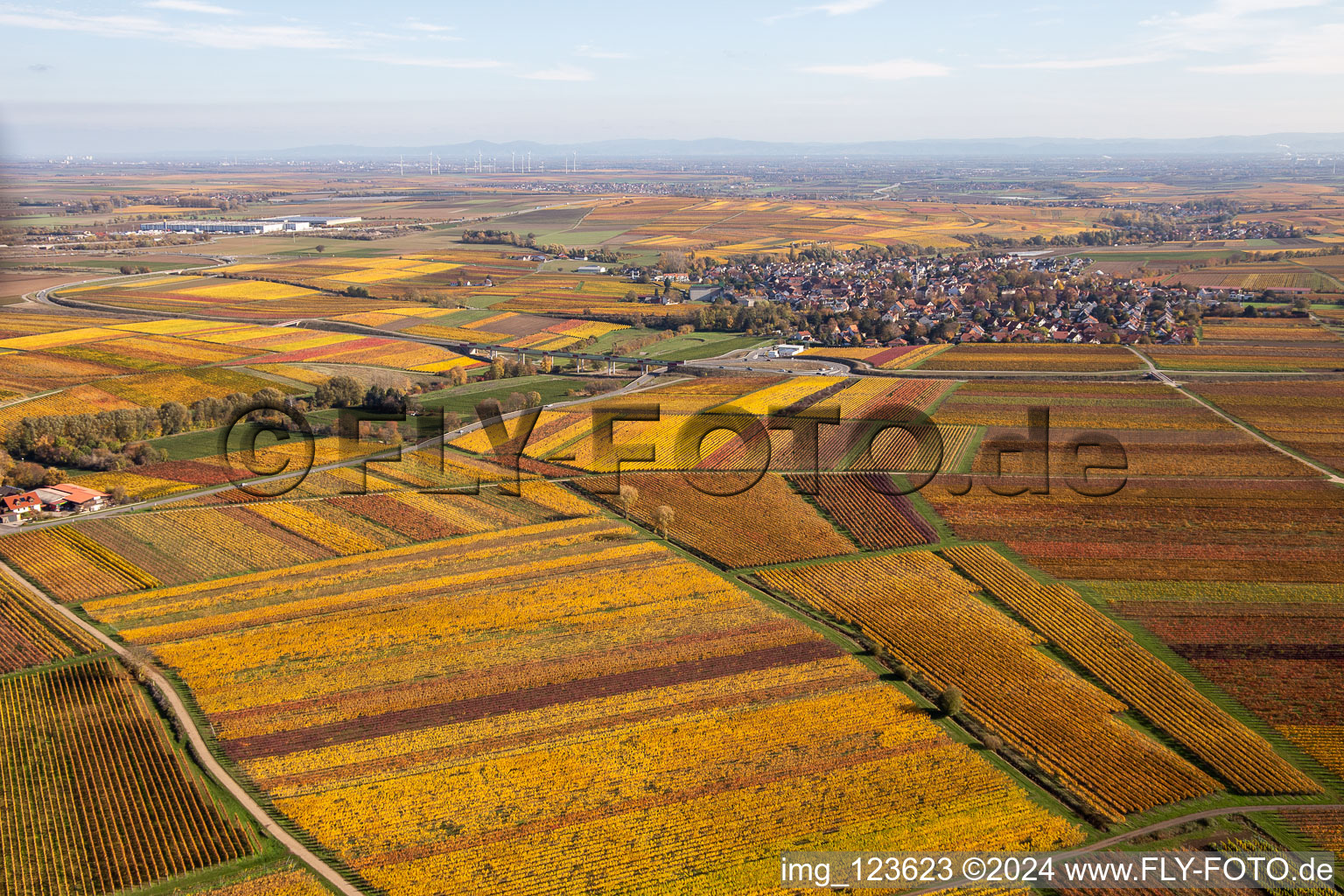 Kirchheim an der Weinstraße dans le département Rhénanie-Palatinat, Allemagne vue d'en haut