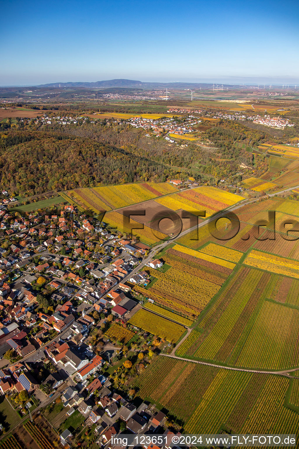 Battenberg dans le département Rhénanie-Palatinat, Allemagne d'en haut