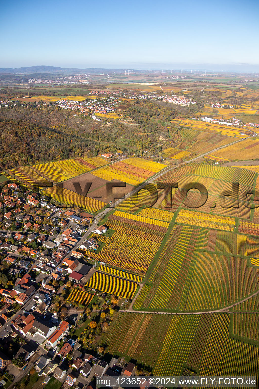 Battenberg dans le département Rhénanie-Palatinat, Allemagne d'en haut