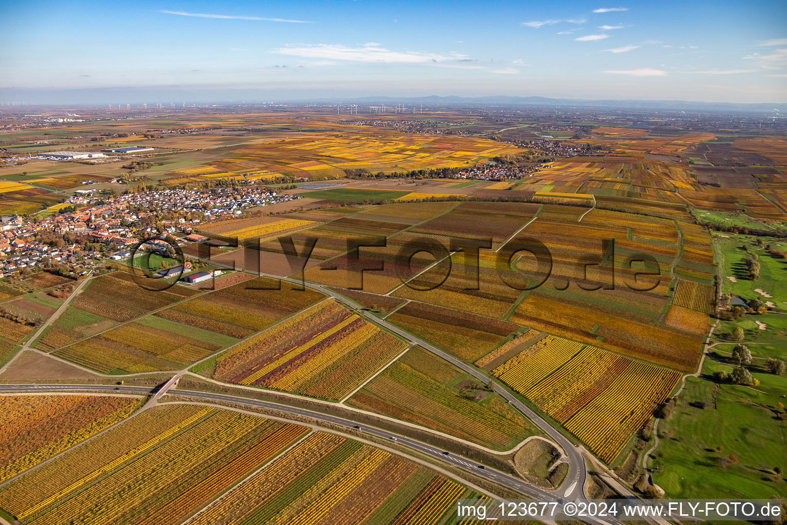 Kirchheim an der Weinstraße dans le département Rhénanie-Palatinat, Allemagne du point de vue du drone