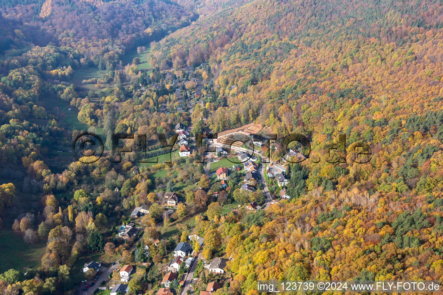 Vue aérienne de Maison de vacances Slevogtstr à Leinsweiler dans le département Rhénanie-Palatinat, Allemagne