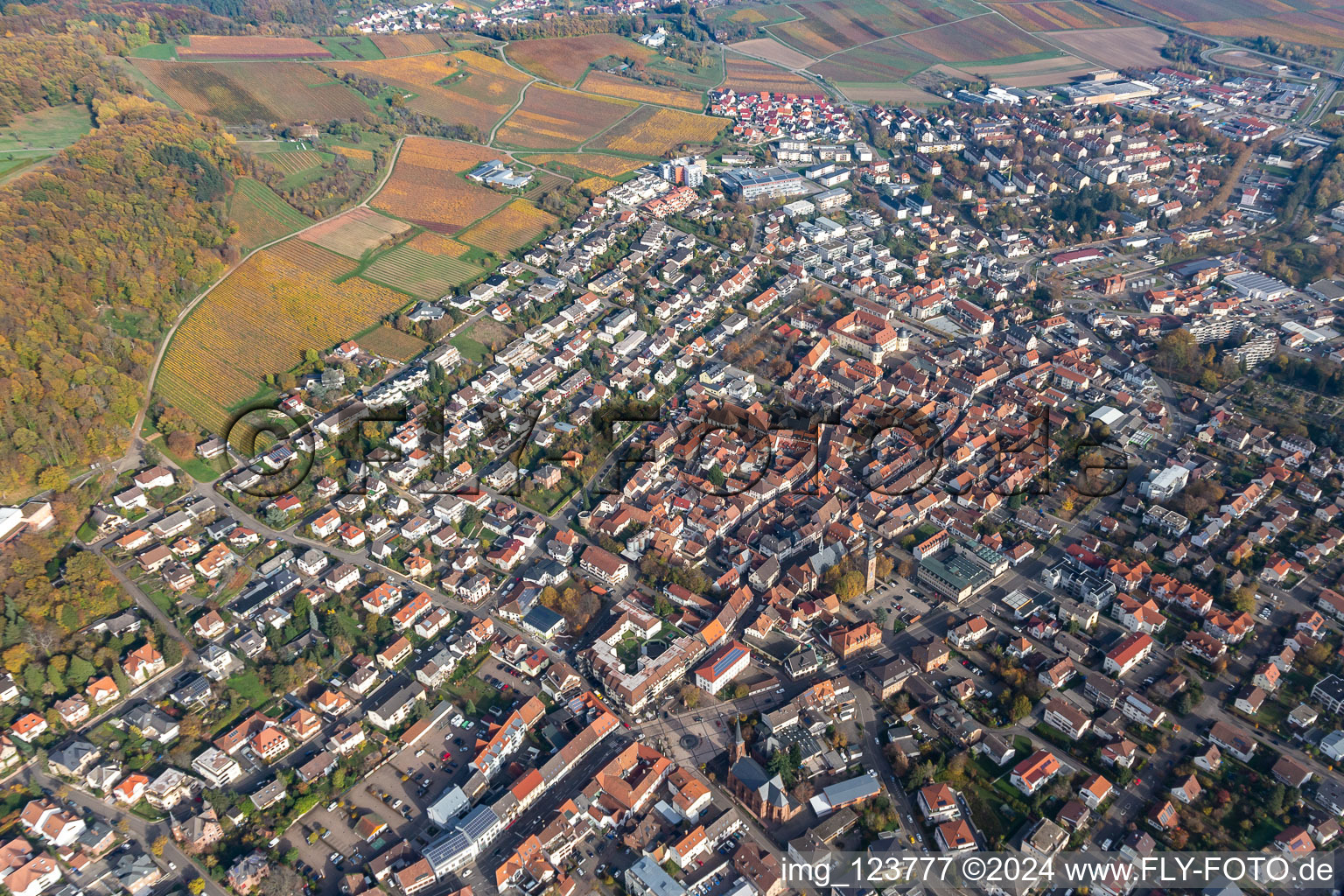 Image drone de Bad Bergzabern dans le département Rhénanie-Palatinat, Allemagne