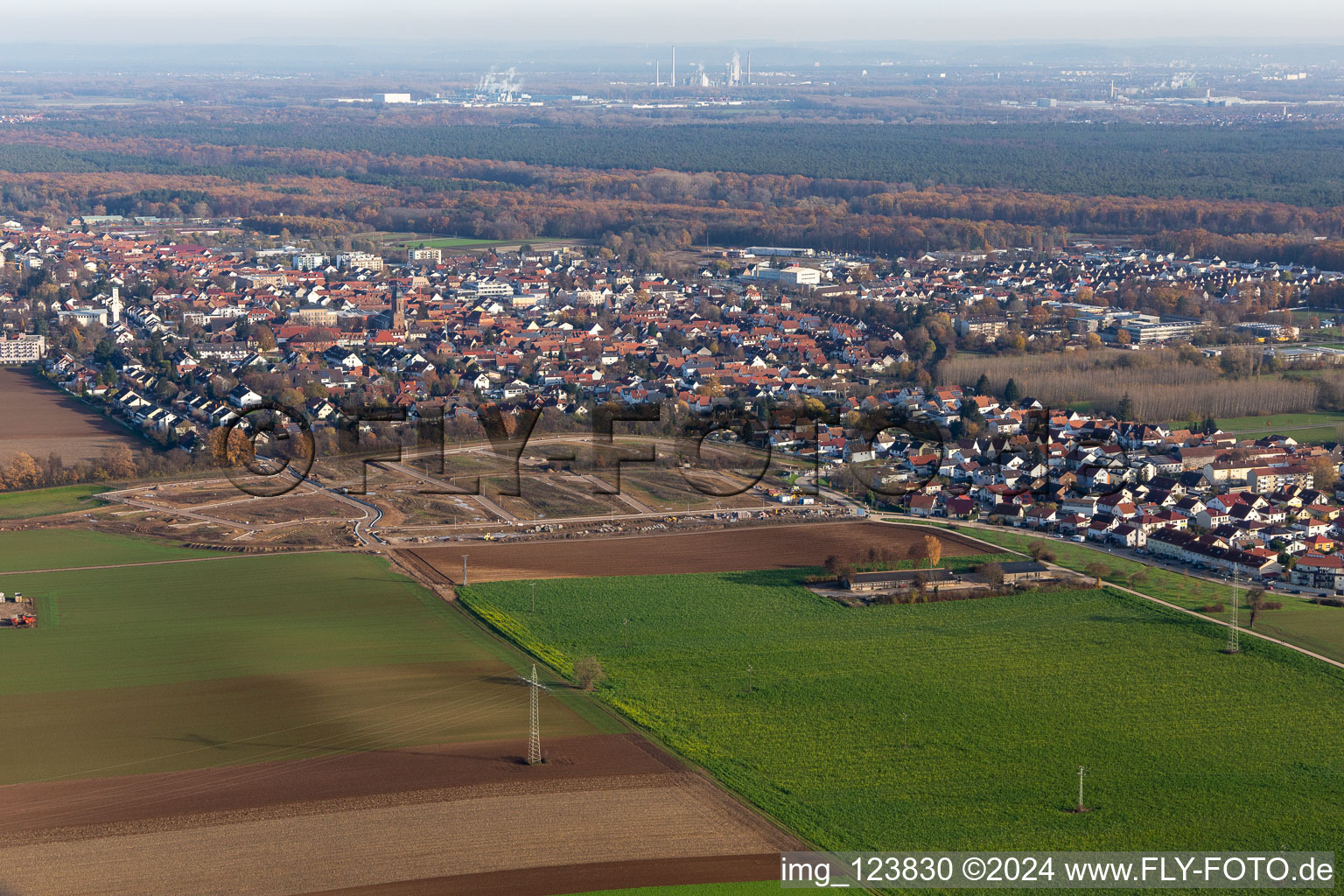 Vue aérienne de Zone de chantier K2 à Kandel dans le département Rhénanie-Palatinat, Allemagne