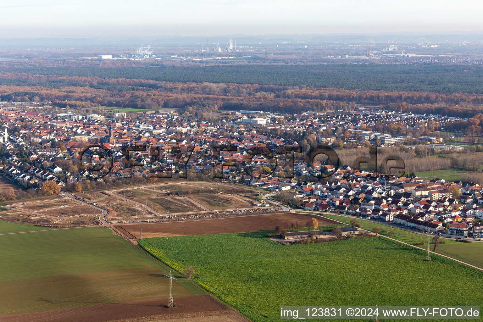 Photographie aérienne de Zone de chantier K2 à Kandel dans le département Rhénanie-Palatinat, Allemagne