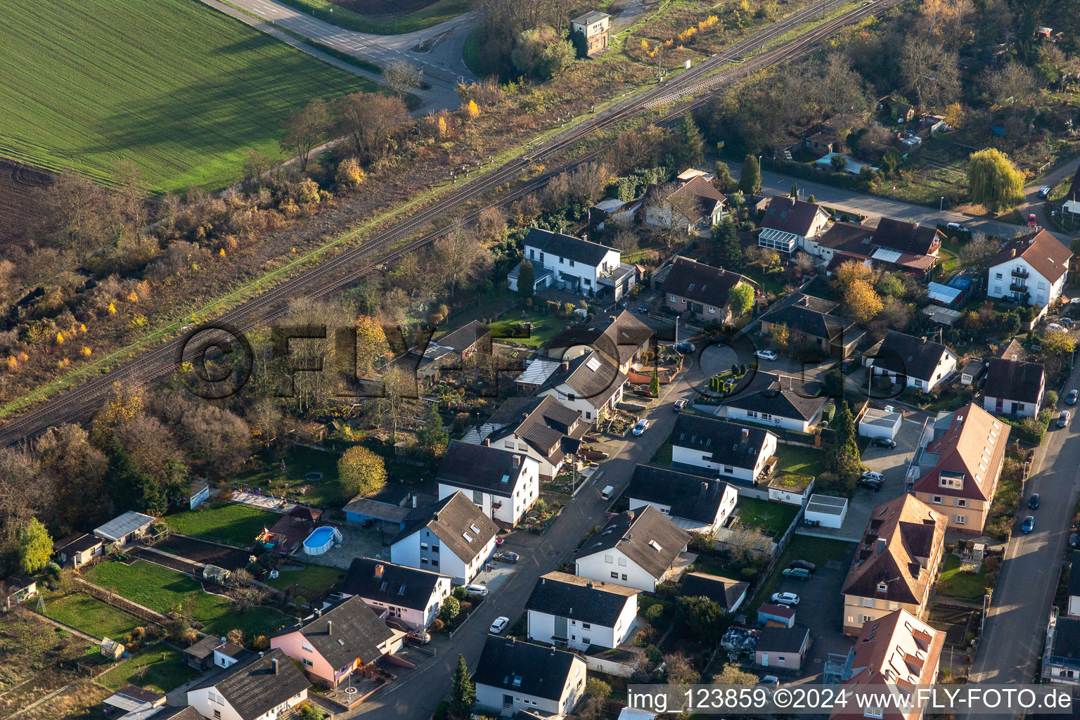 Vue aérienne de Dans la roseraie à Winden dans le département Rhénanie-Palatinat, Allemagne