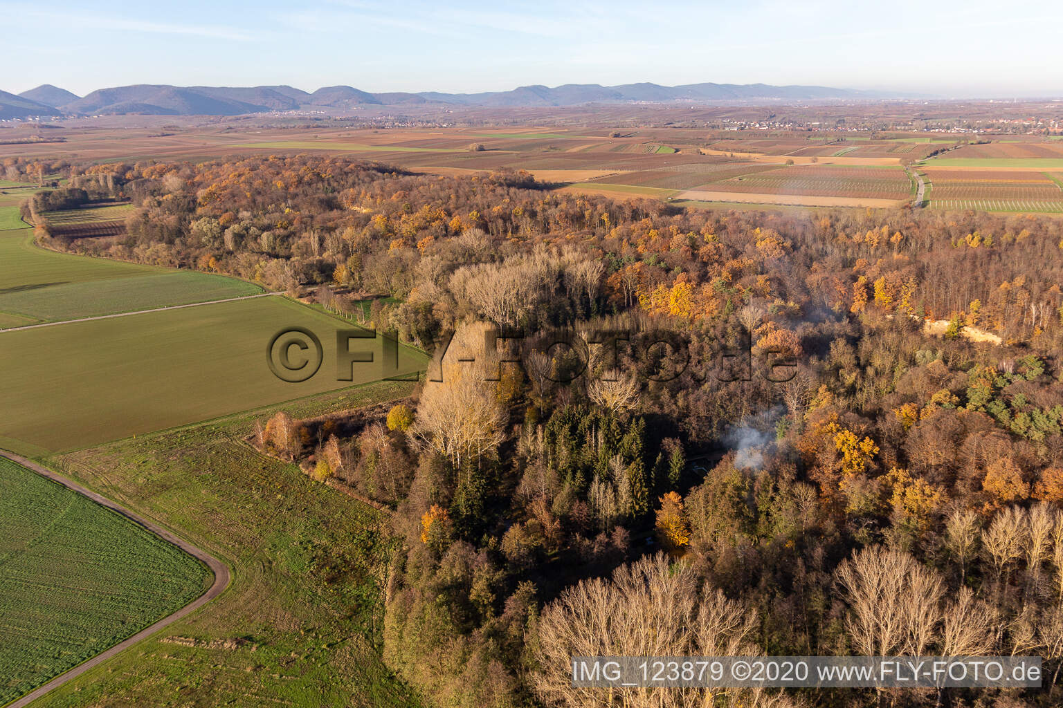 Photographie aérienne de Billigheimer Bruch, Erlenbachtal entre Barbelroth, Hergersweiler et Winden à Barbelroth dans le département Rhénanie-Palatinat, Allemagne