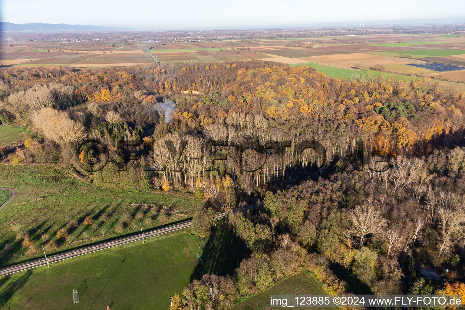 Billigheimer Bruch, Erlenbachtal entre Barbelroth, Hergersweiler et Winden à Barbelroth dans le département Rhénanie-Palatinat, Allemagne depuis l'avion