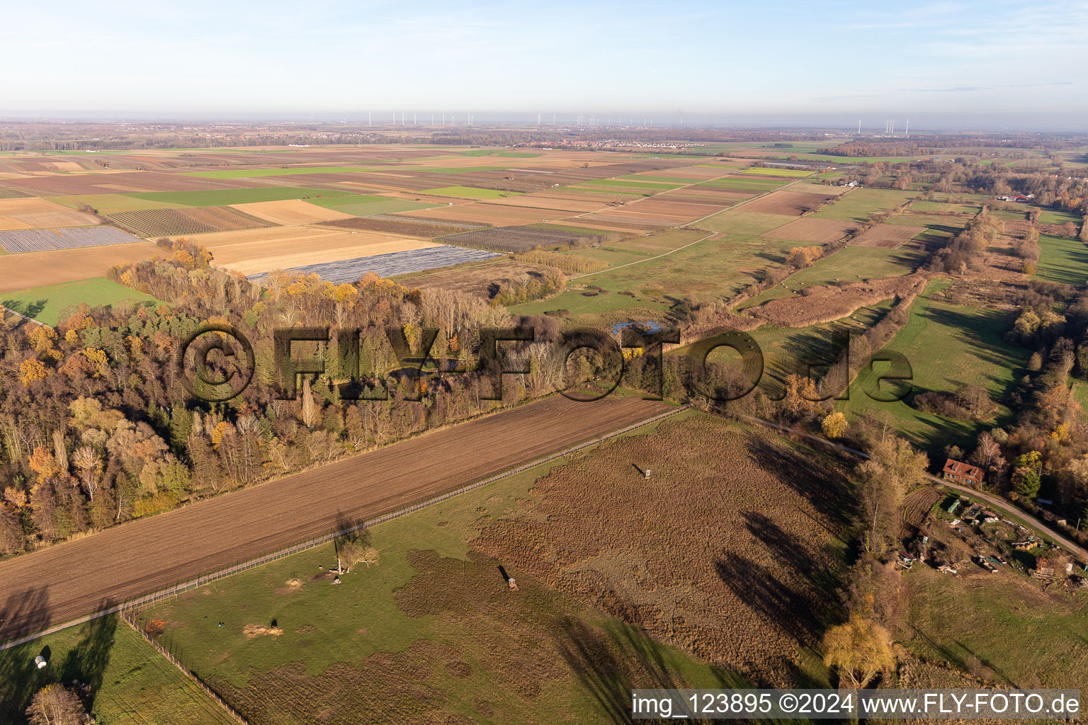 Billigheimer Bruch, Erlenbachtal entre Barbelroth, Hergersweiler et Winden à le quartier Mühlhofen in Billigheim-Ingenheim dans le département Rhénanie-Palatinat, Allemagne vue du ciel