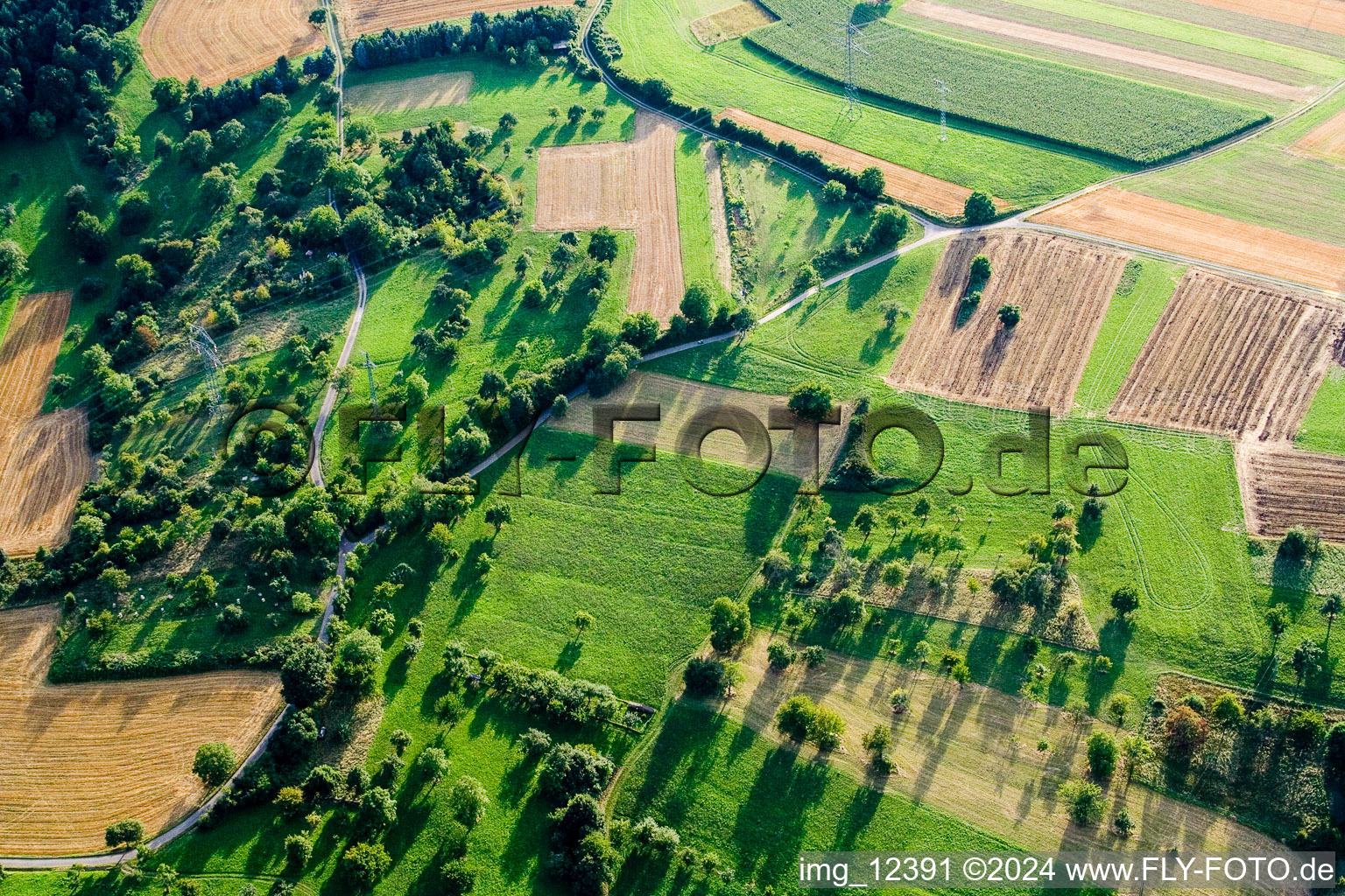 Vue aérienne de Dietenhausen dans le département Bade-Wurtemberg, Allemagne