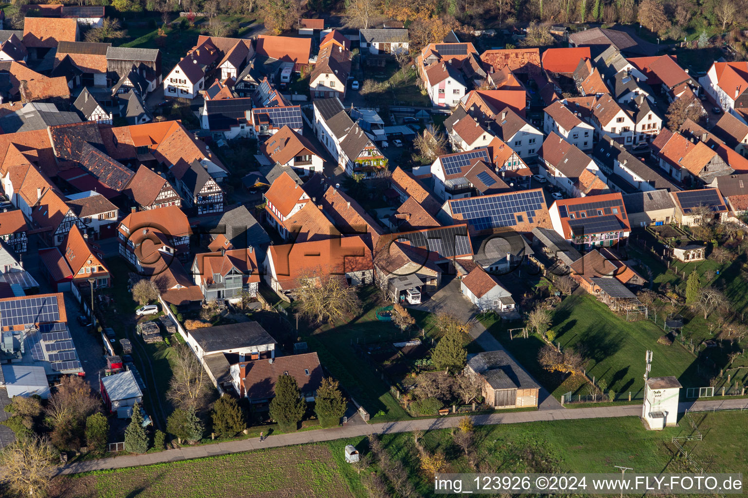 Winden dans le département Rhénanie-Palatinat, Allemagne depuis l'avion