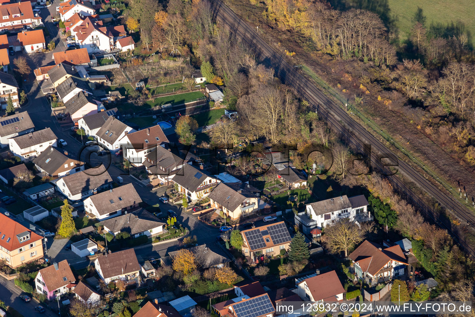 Photographie aérienne de Dans la roseraie à Winden dans le département Rhénanie-Palatinat, Allemagne