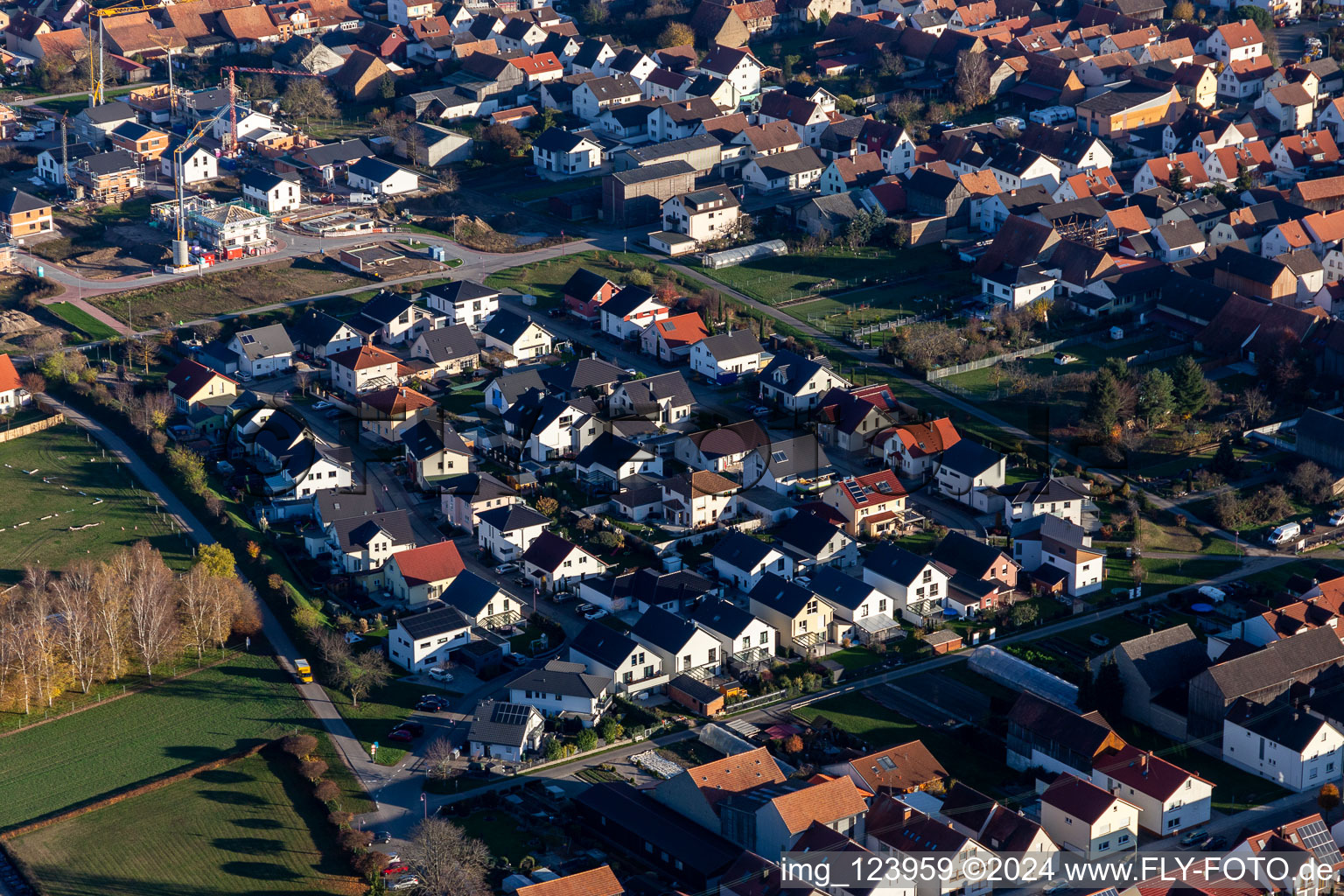 Vue aérienne de Pasteur Anselmannstr à Hatzenbühl dans le département Rhénanie-Palatinat, Allemagne