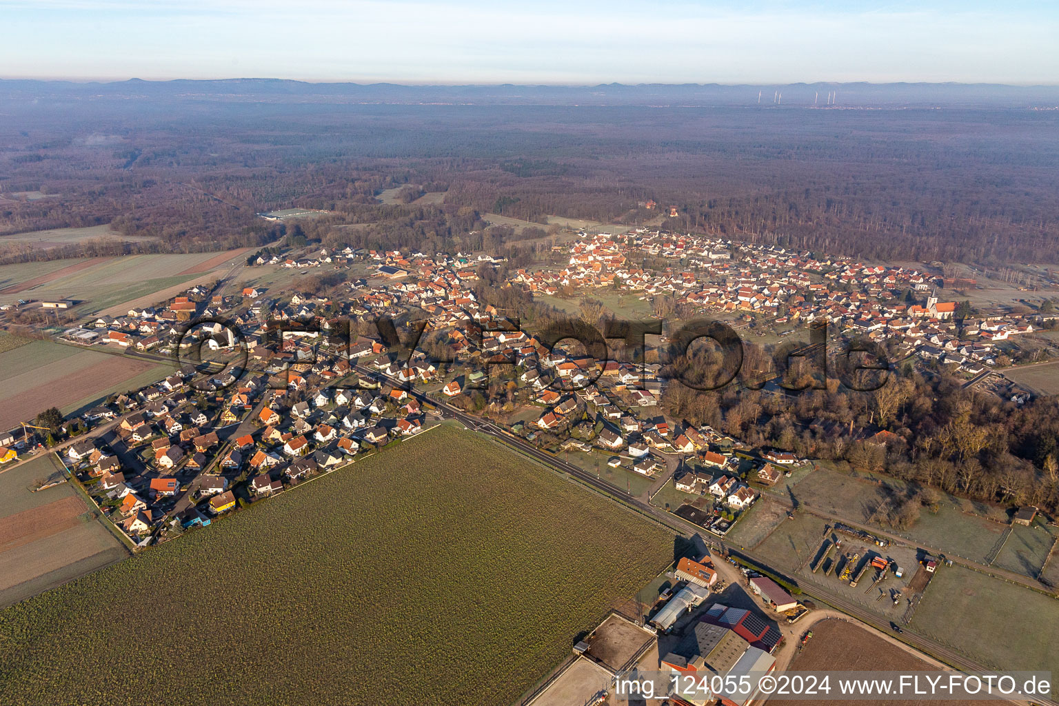 Scheibenhard dans le département Bas Rhin, France d'un drone