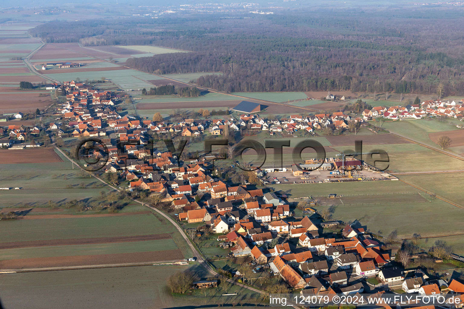 Photographie aérienne de Schleithal dans le département Bas Rhin, France