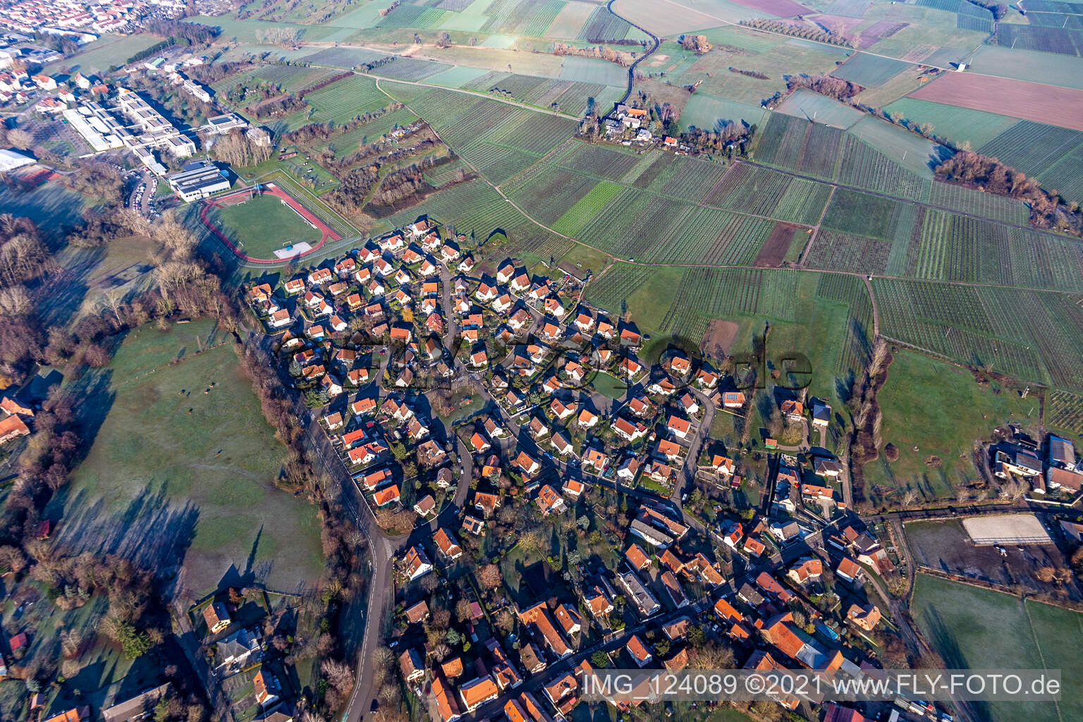 Wissembourg dans le département Bas Rhin, France d'en haut