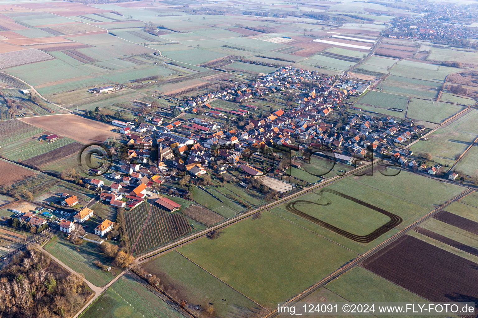 Schweighofen dans le département Rhénanie-Palatinat, Allemagne vue du ciel