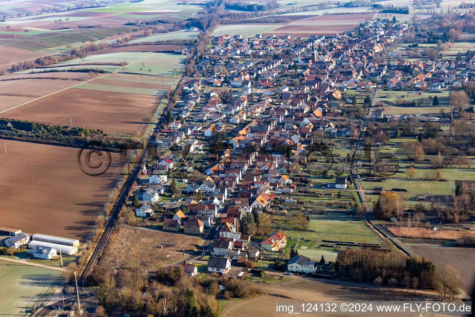 Quartier Schaidt in Wörth am Rhein dans le département Rhénanie-Palatinat, Allemagne vue d'en haut