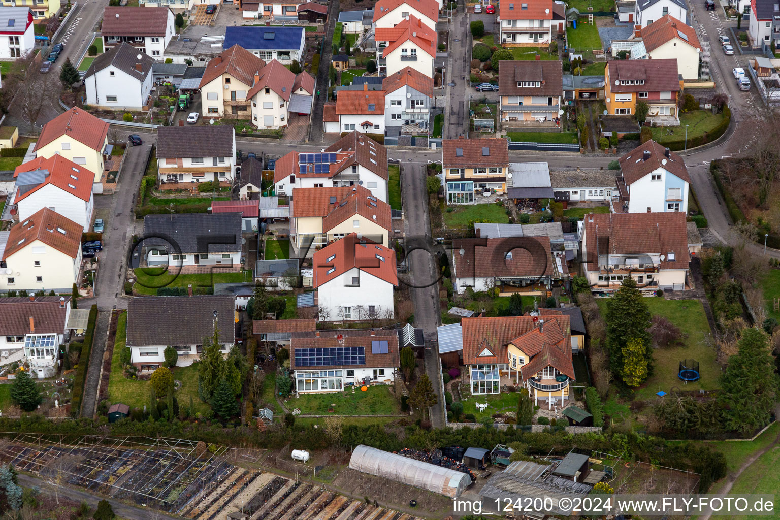 Vue aérienne de Goethering, Uhlandstr à Rheinzabern dans le département Rhénanie-Palatinat, Allemagne