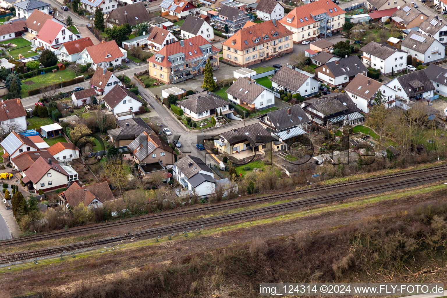 Dans la roseraie à Winden dans le département Rhénanie-Palatinat, Allemagne vu d'un drone