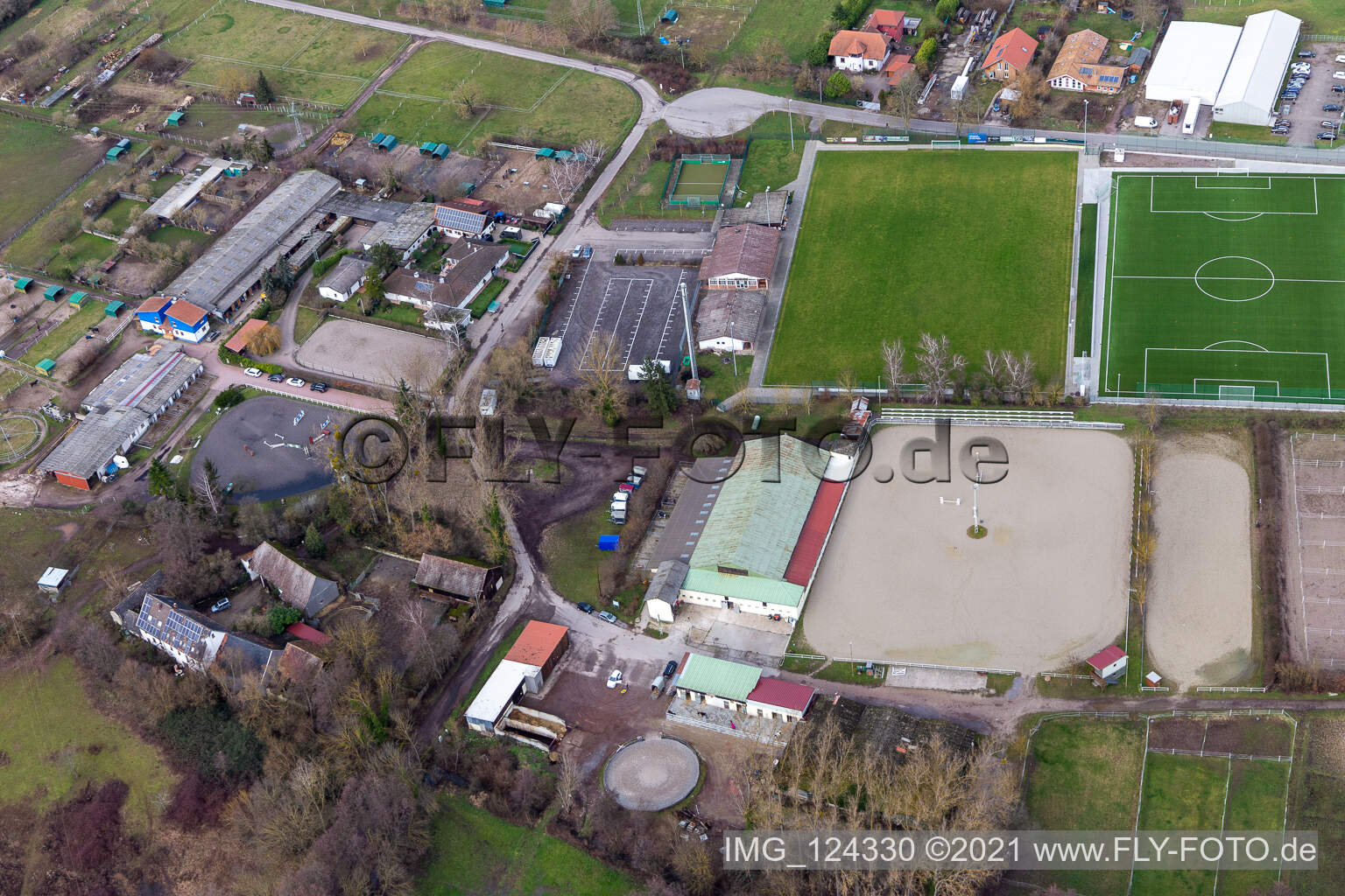 Photographie aérienne de Club d'équitation et de conduite eV à le quartier Billigheim in Billigheim-Ingenheim dans le département Rhénanie-Palatinat, Allemagne