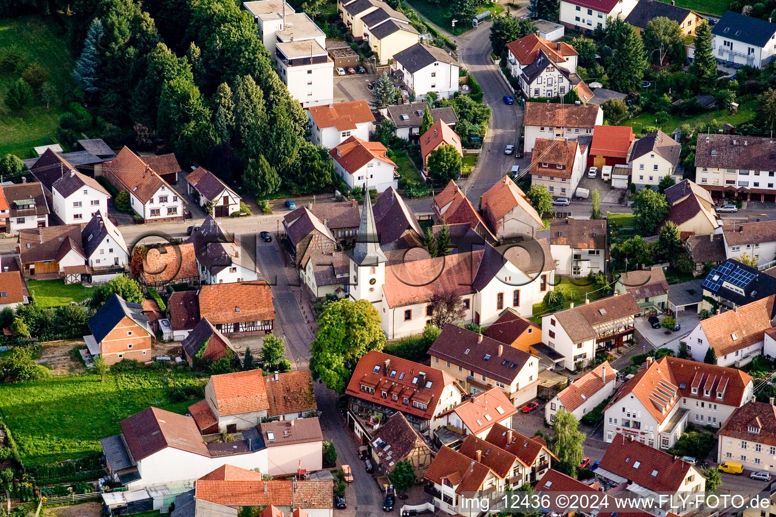 Vue oblique de Quartier Stupferich in Karlsruhe dans le département Bade-Wurtemberg, Allemagne