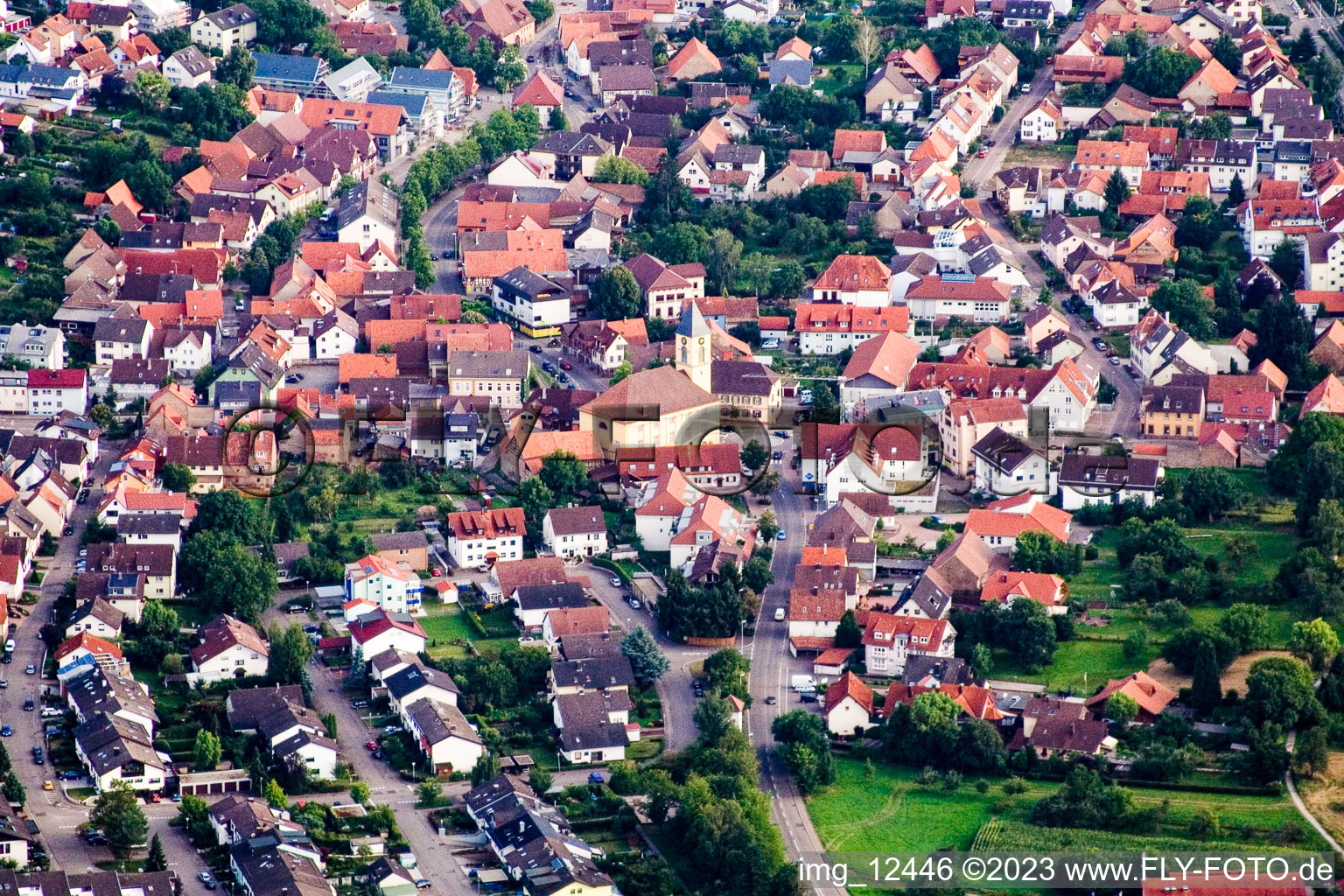 Photographie aérienne de Quartier Langensteinbach in Karlsbad dans le département Bade-Wurtemberg, Allemagne