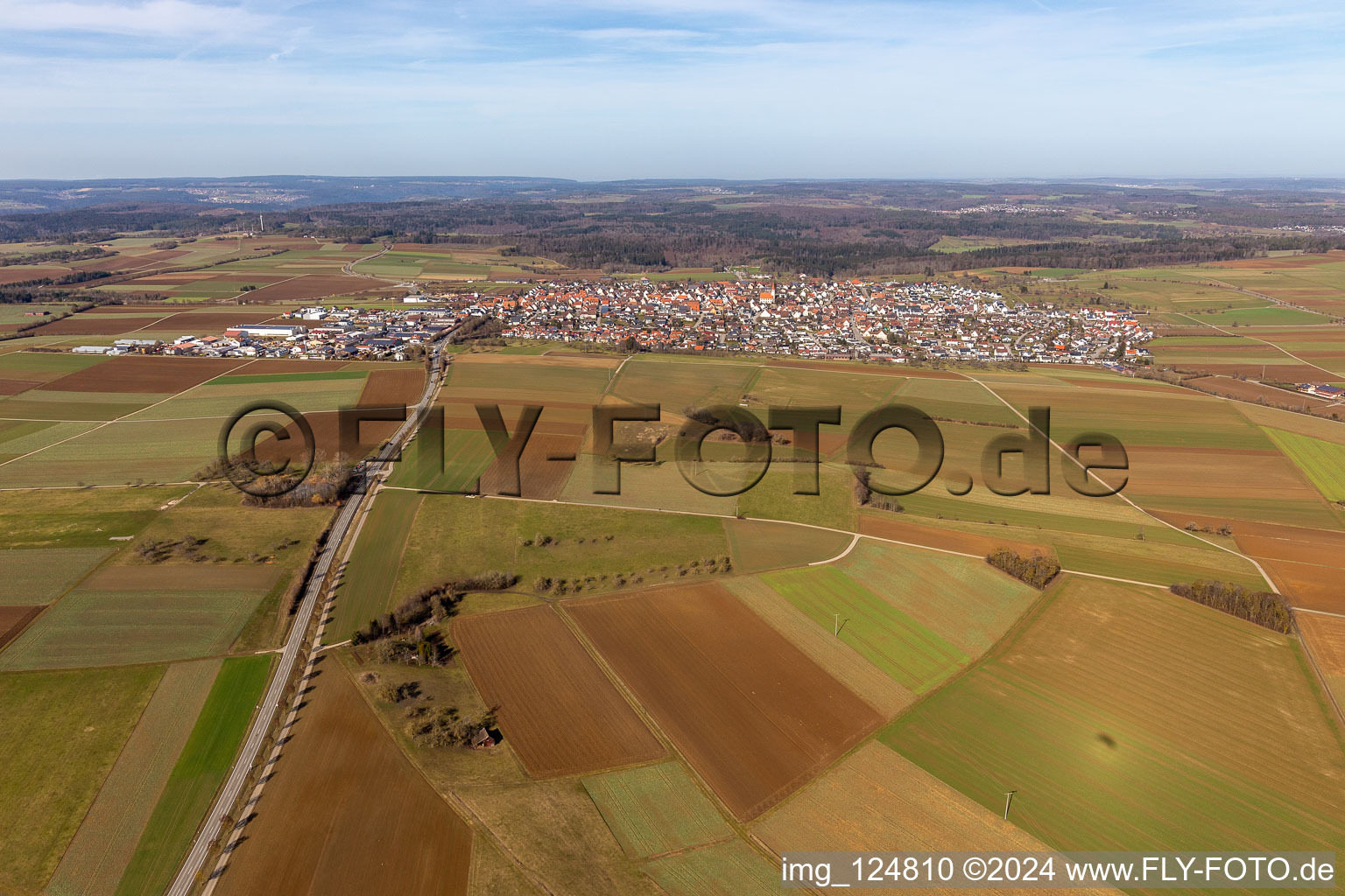 Vue aérienne de Deckenpfronn dans le département Bade-Wurtemberg, Allemagne