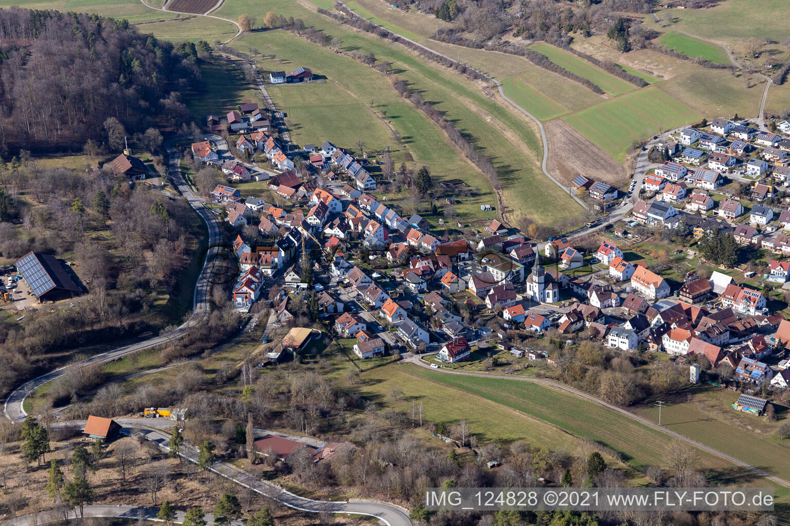 Vue aérienne de Dachtel dans le département Bade-Wurtemberg, Allemagne