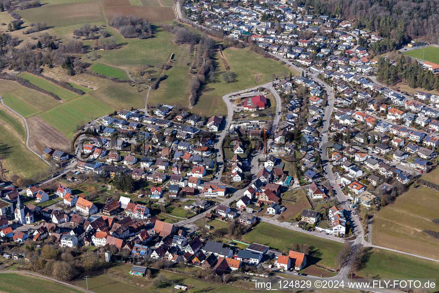 Photographie aérienne de Quartier Dachtel in Aidlingen dans le département Bade-Wurtemberg, Allemagne