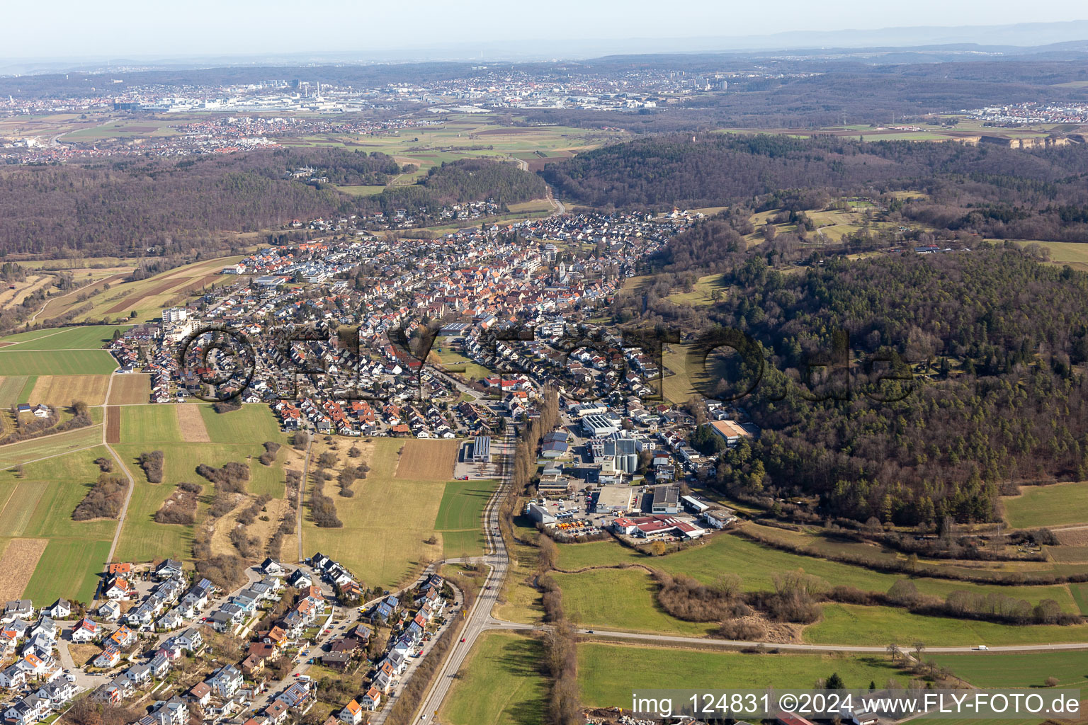 Vue aérienne de Aidlingen dans le département Bade-Wurtemberg, Allemagne