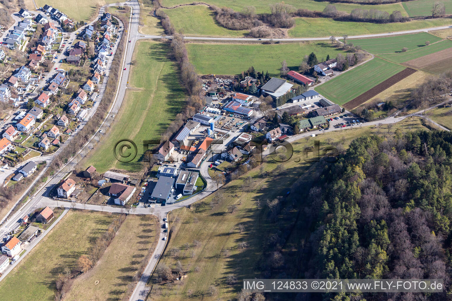 Vue aérienne de Aide à Deufringen dans le département Bade-Wurtemberg, Allemagne