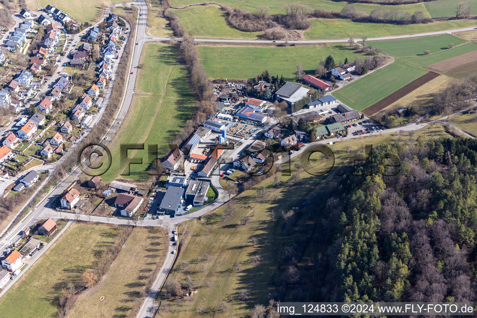 Vue aérienne de Aide à le quartier Deufringen in Aidlingen dans le département Bade-Wurtemberg, Allemagne