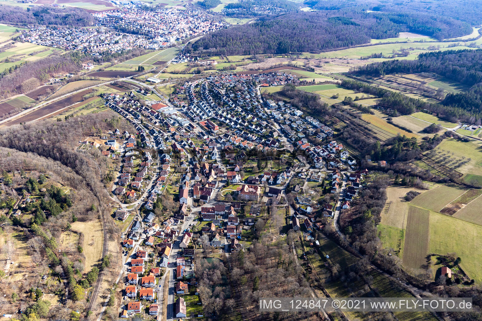 Photographie aérienne de Grafenau dans le département Bade-Wurtemberg, Allemagne