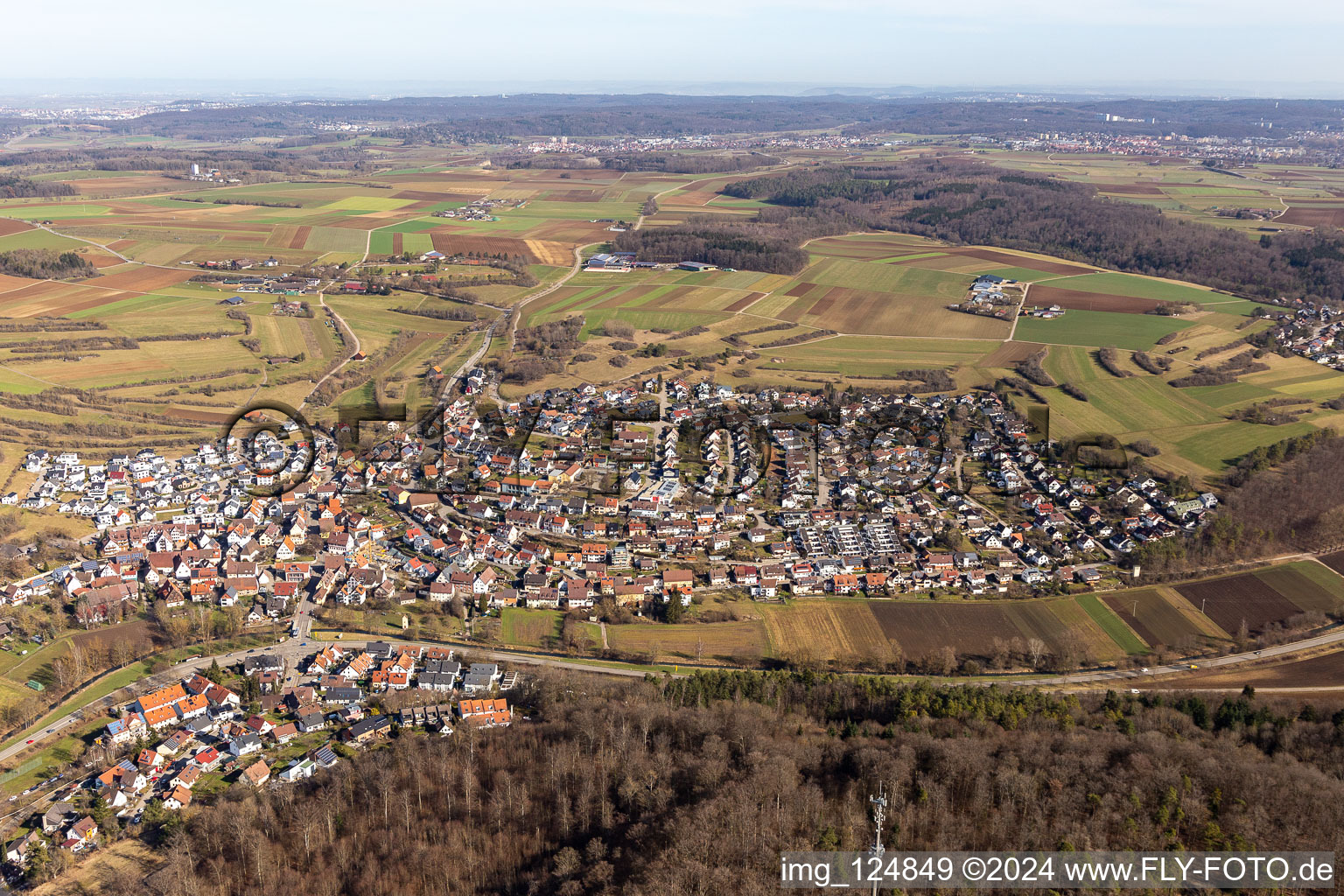 Vue aérienne de Quartier Schafhausen in Weil der Stadt dans le département Bade-Wurtemberg, Allemagne