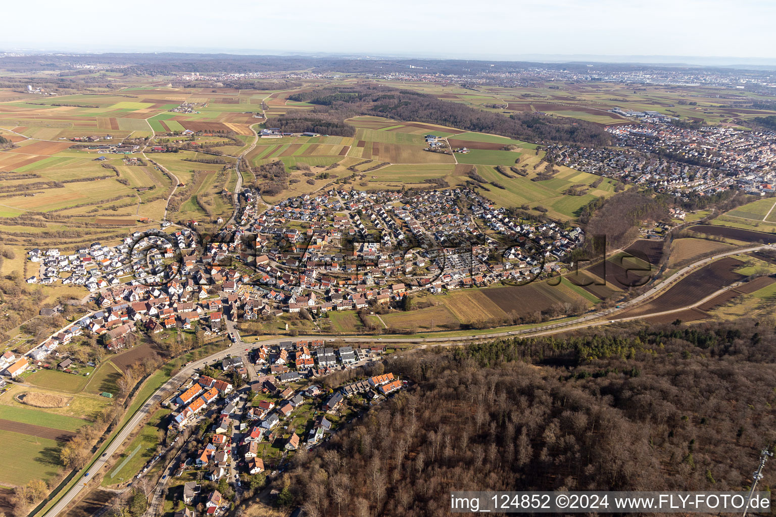 Vue oblique de Quartier Schafhausen in Weil der Stadt dans le département Bade-Wurtemberg, Allemagne