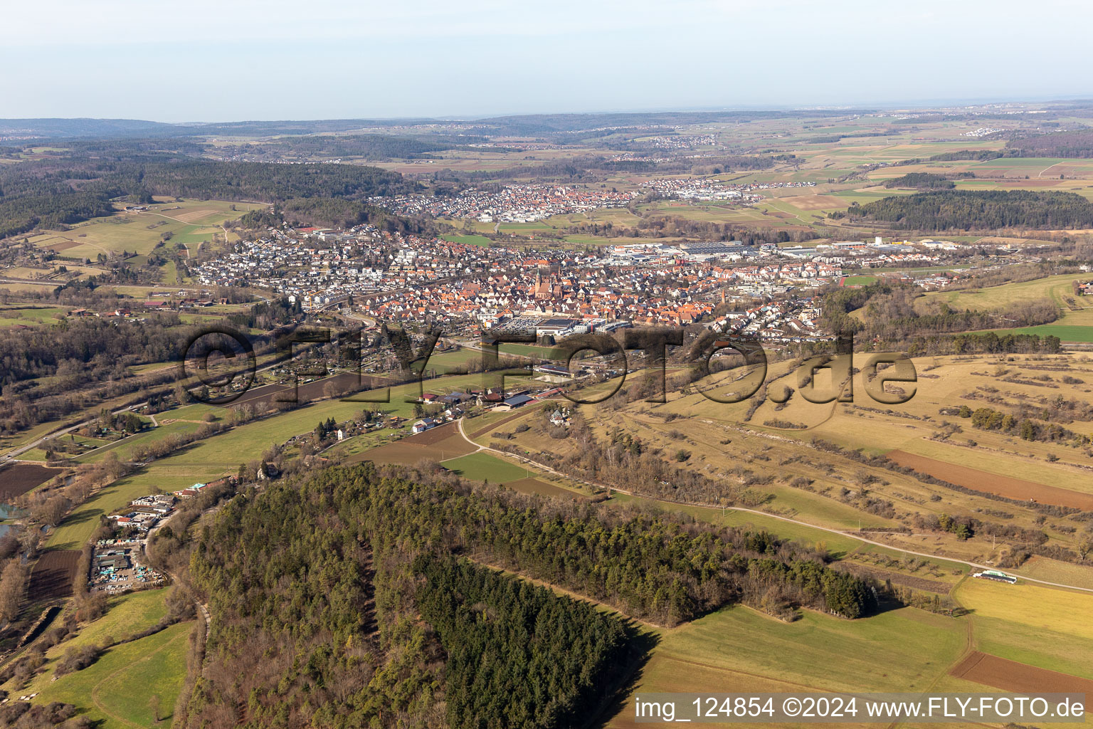 Vue aérienne de Weil der Stadt dans le département Bade-Wurtemberg, Allemagne