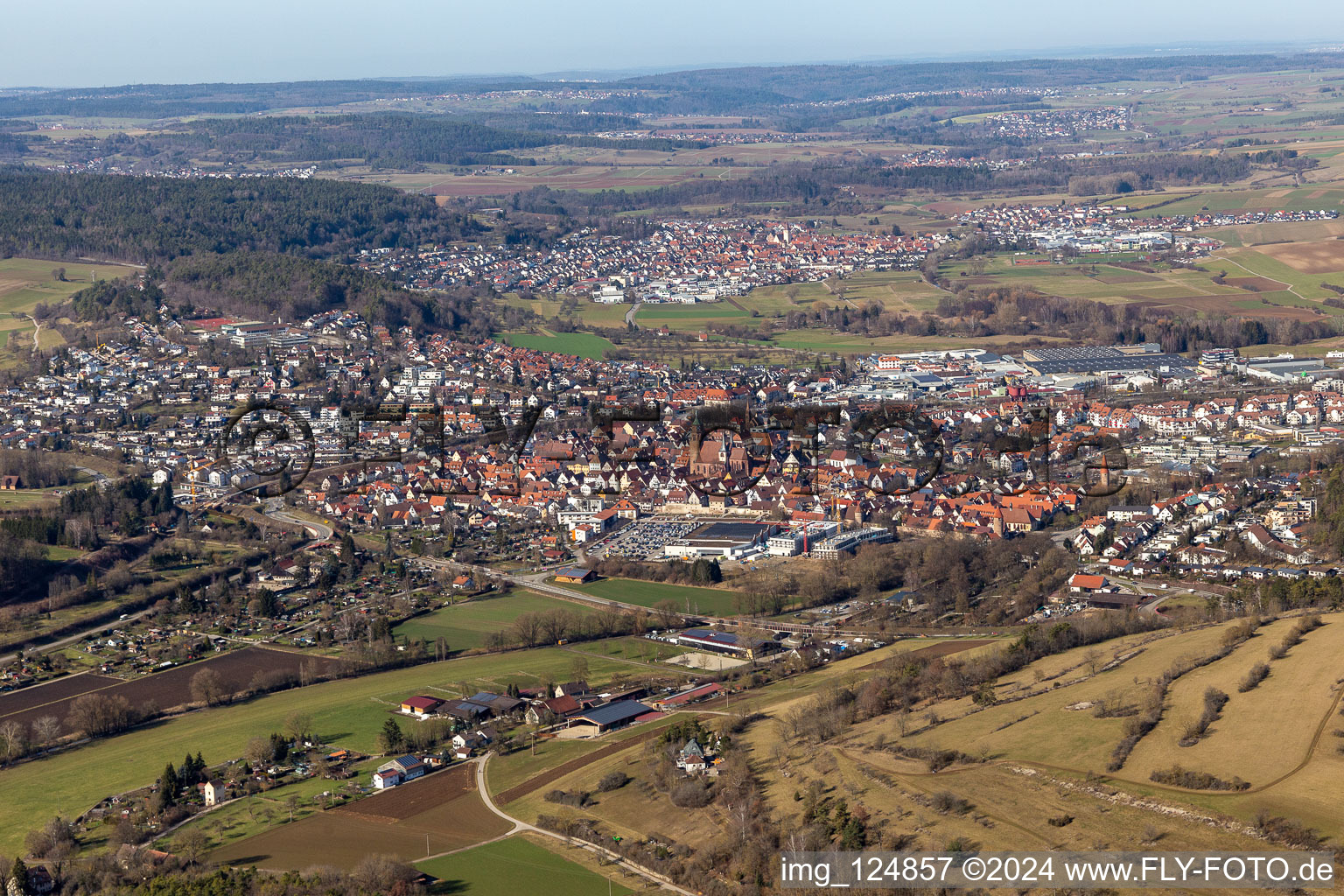 Vue aérienne de Weil der Stadt dans le département Bade-Wurtemberg, Allemagne