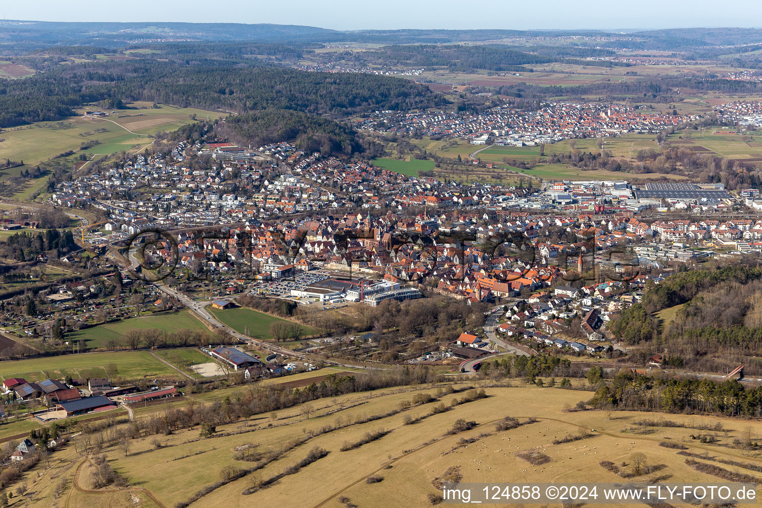 Photographie aérienne de Weil der Stadt dans le département Bade-Wurtemberg, Allemagne