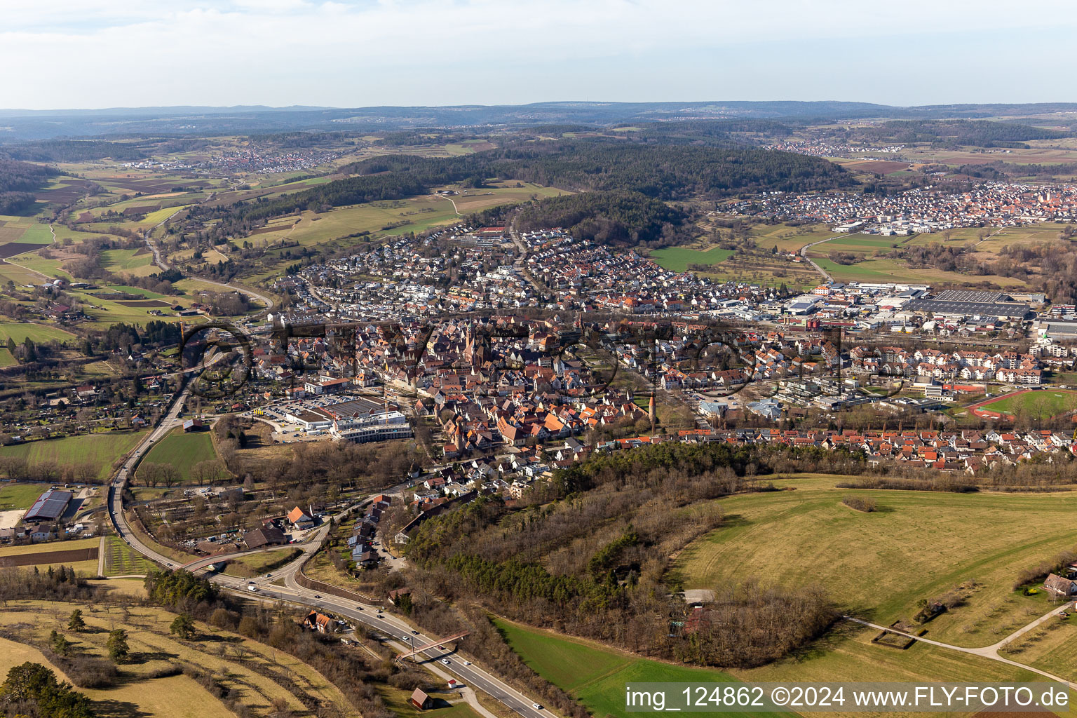 Weil der Stadt dans le département Bade-Wurtemberg, Allemagne vue d'en haut